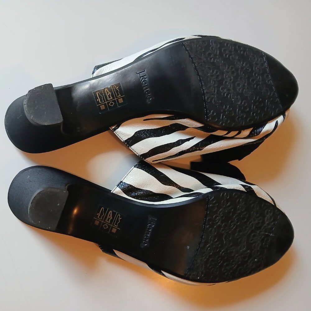 GUC J. Renee Sarika Zebra Print Heel Women's Size 11W 11W - Picture 4 of 6